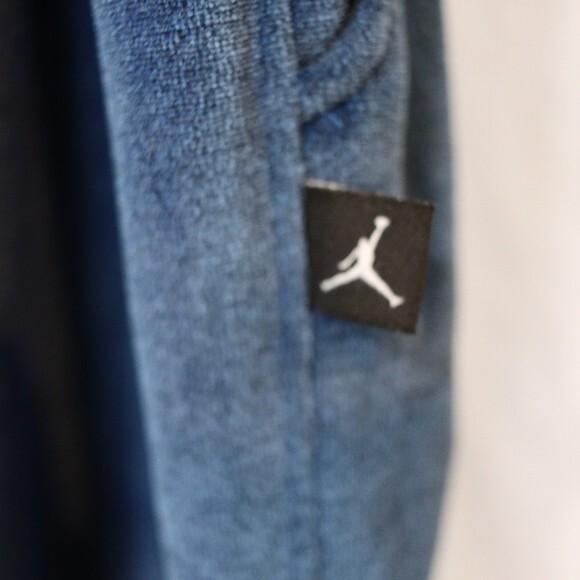 Vintage Jordan Blue Velour Drawstring Pants  Joggers XXL Flawed - Picture 11 of 13